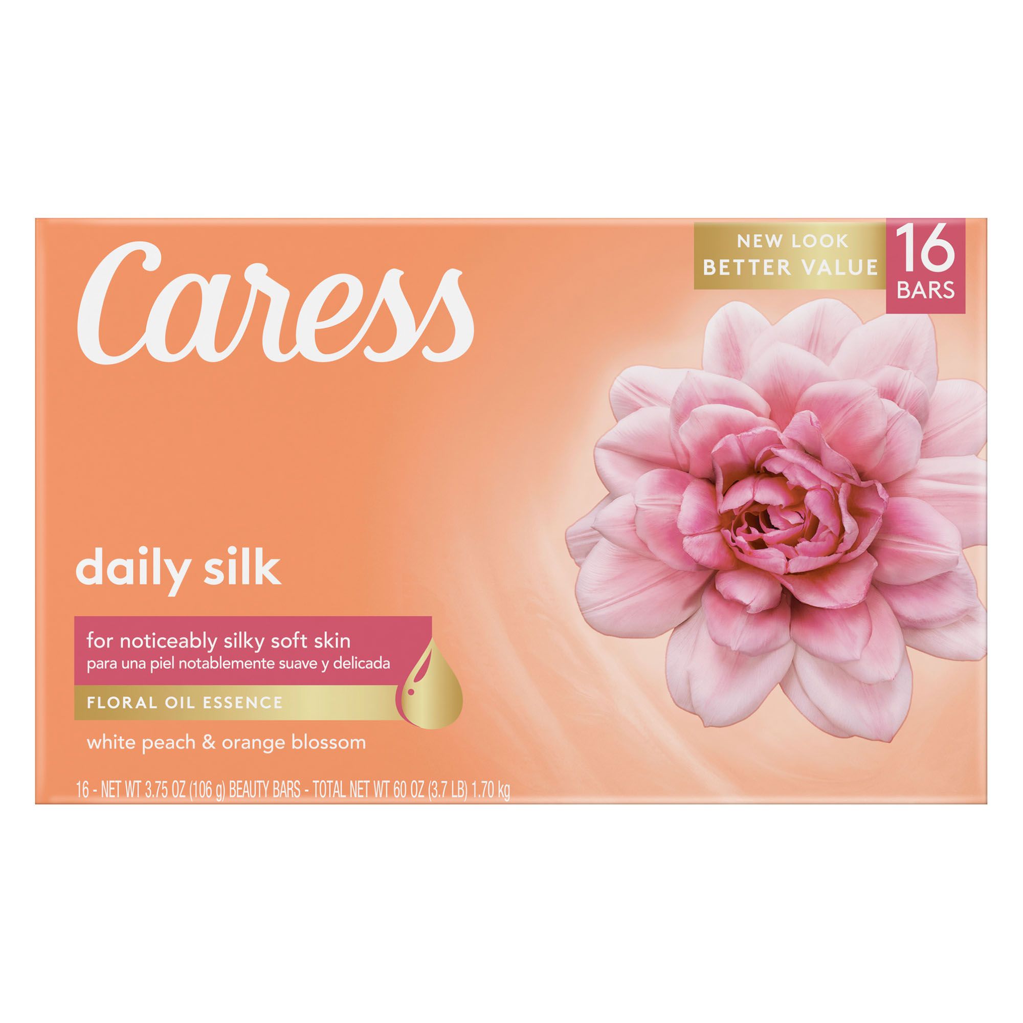 Caress Bar Daily Silk Soap Bar, 16 ct.