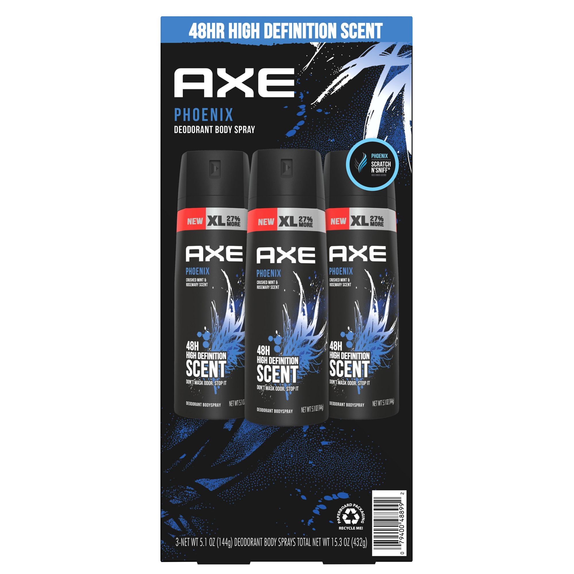 Axe Phoenix Body Spray for Men, 3 ct.