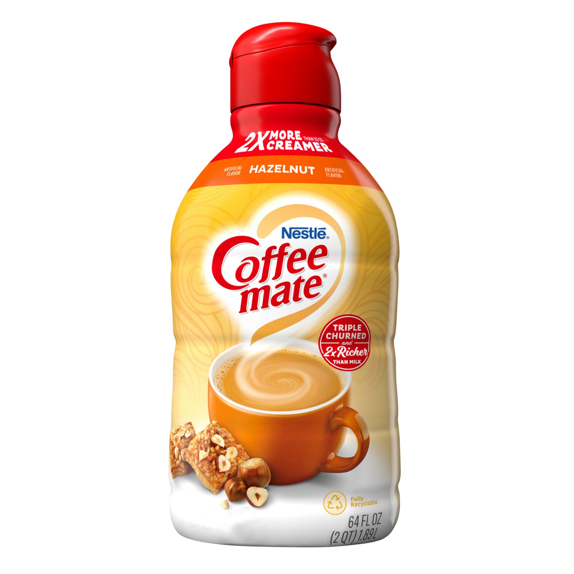 Coffee Mate Hazelnut Liquid Coffee Creamer, 64 fl. oz.