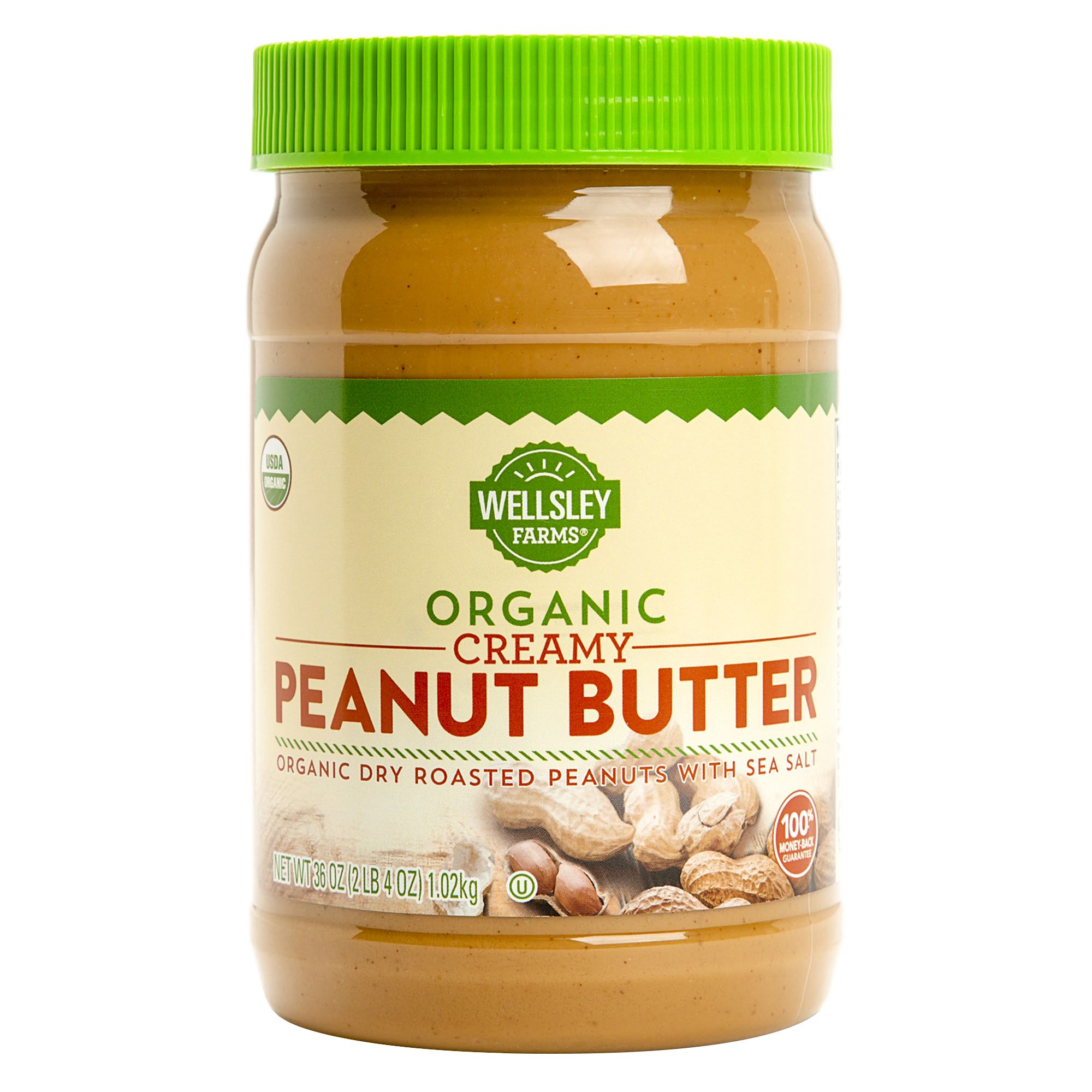 Wellsley Farms Organic Creamy Peanut Butter, 36 oz.