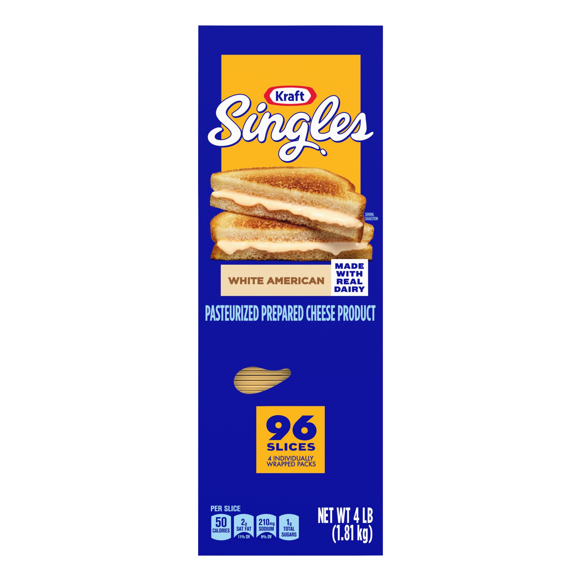 Kraft Singles White American Cheese Slices, 96 ct.