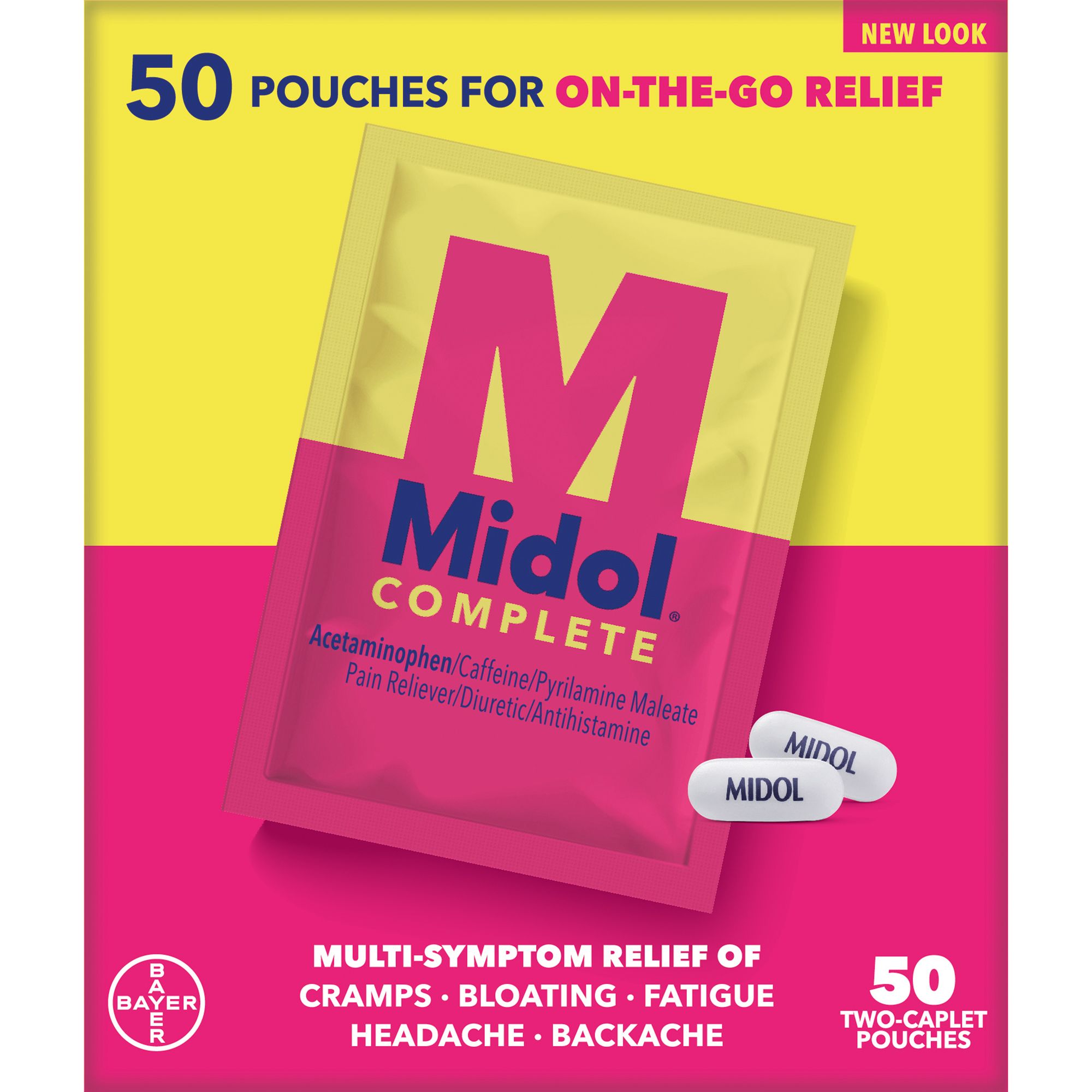 Midol Complete On The Go Menstrual Pain Relief Caplet 50 Ct Bjs Wholesale Club