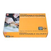 Clear S/M Disposable Vinyl Gloves, 100 ct.