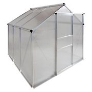 Ogrow 6' x 6' Walk-In Greenhouse with Sliding Door, Adjustable Roof Vent, and Heavy-Duty Aluminum Frame