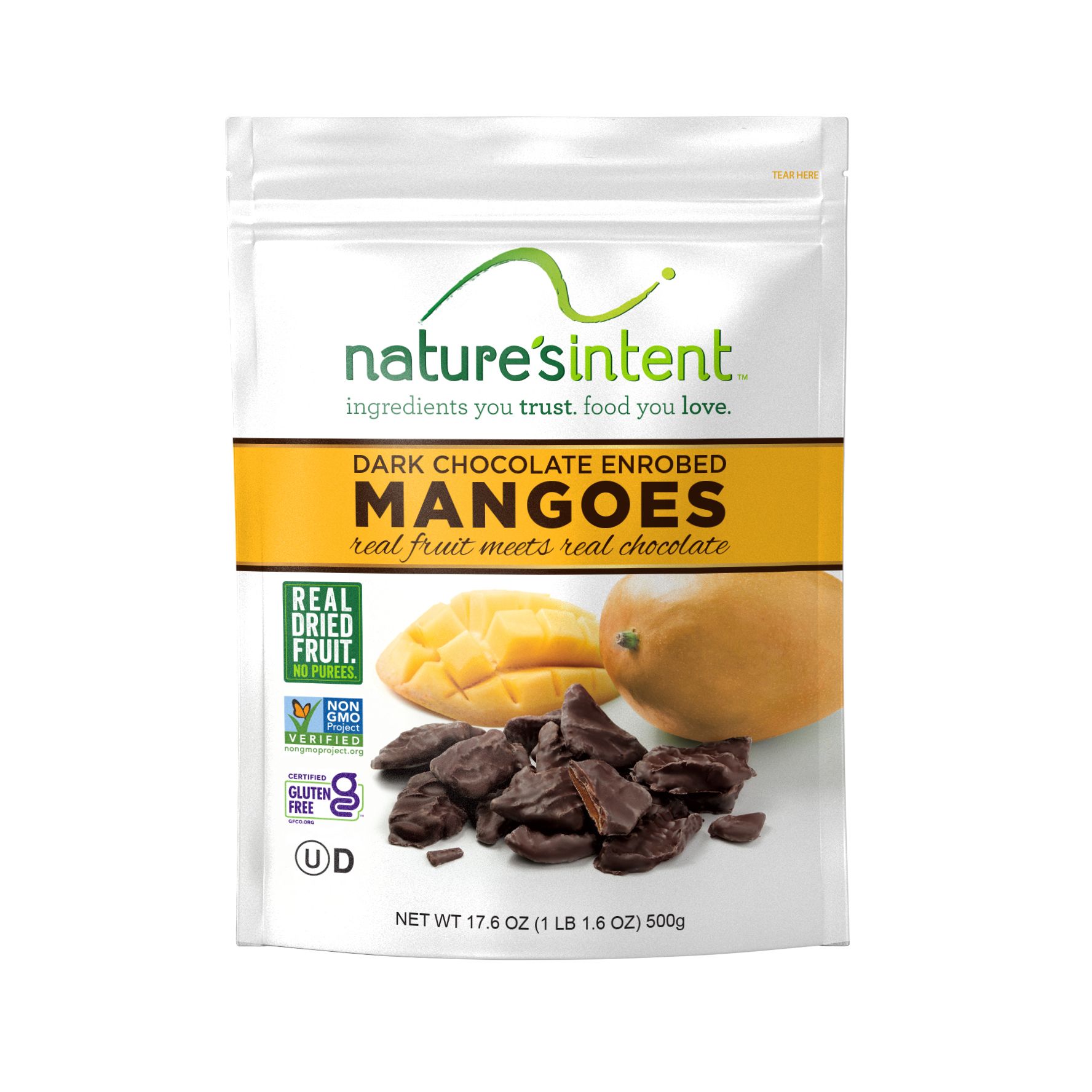 Nature's Intent Dark Chocolate Covered Mangoes, 17.6 oz.