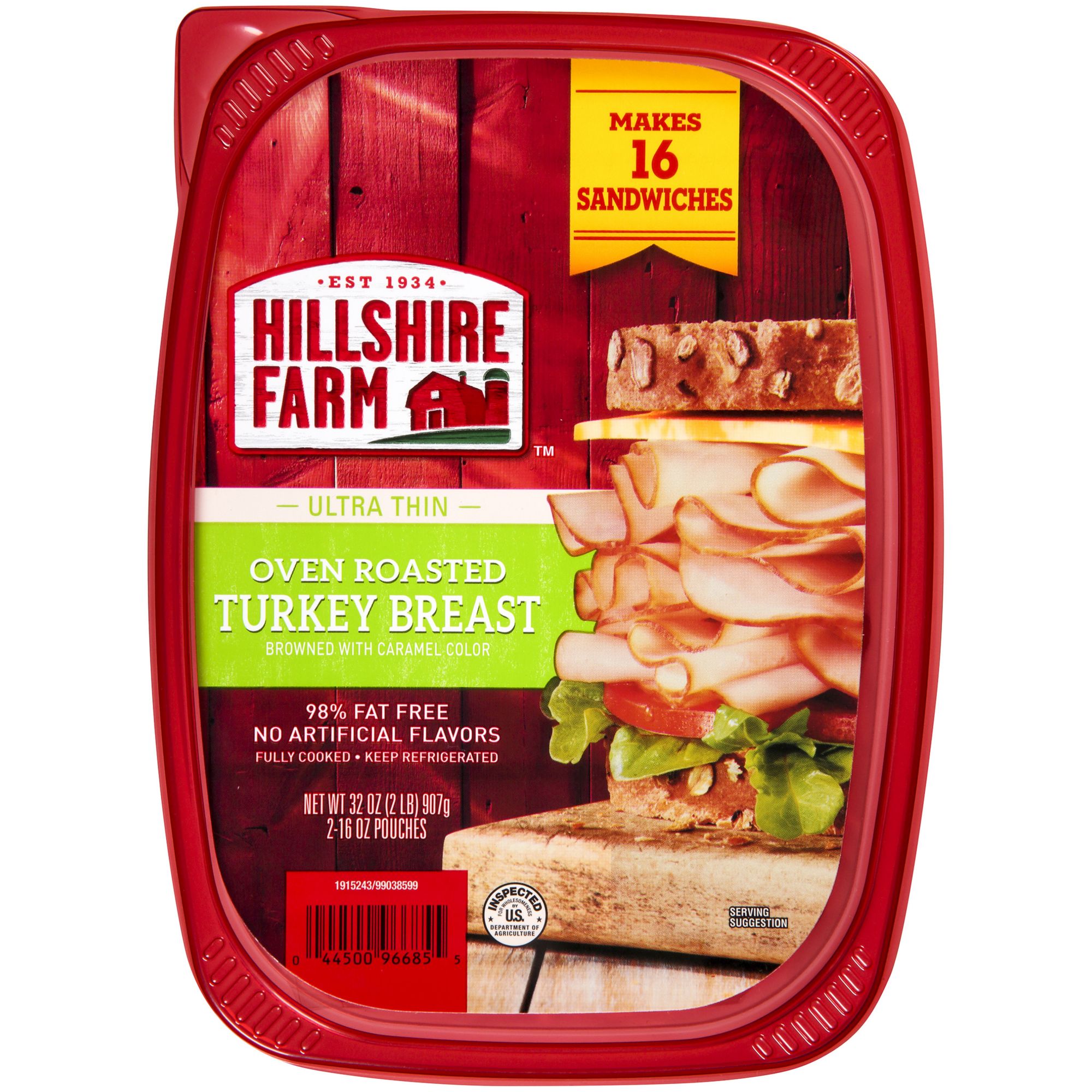 Hillshire Farm Ultra Thin Oven Roasted Turkey Breast Sliced Lunchmeat, 32 oz.