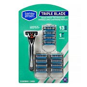 Berkley Jensen Men's Triple Blade Shaving System Handle with 13 Refills