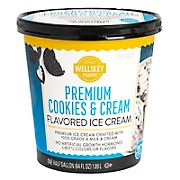 Wellsley Farms Premium Cookies and Cream Ice Cream, 64 oz.