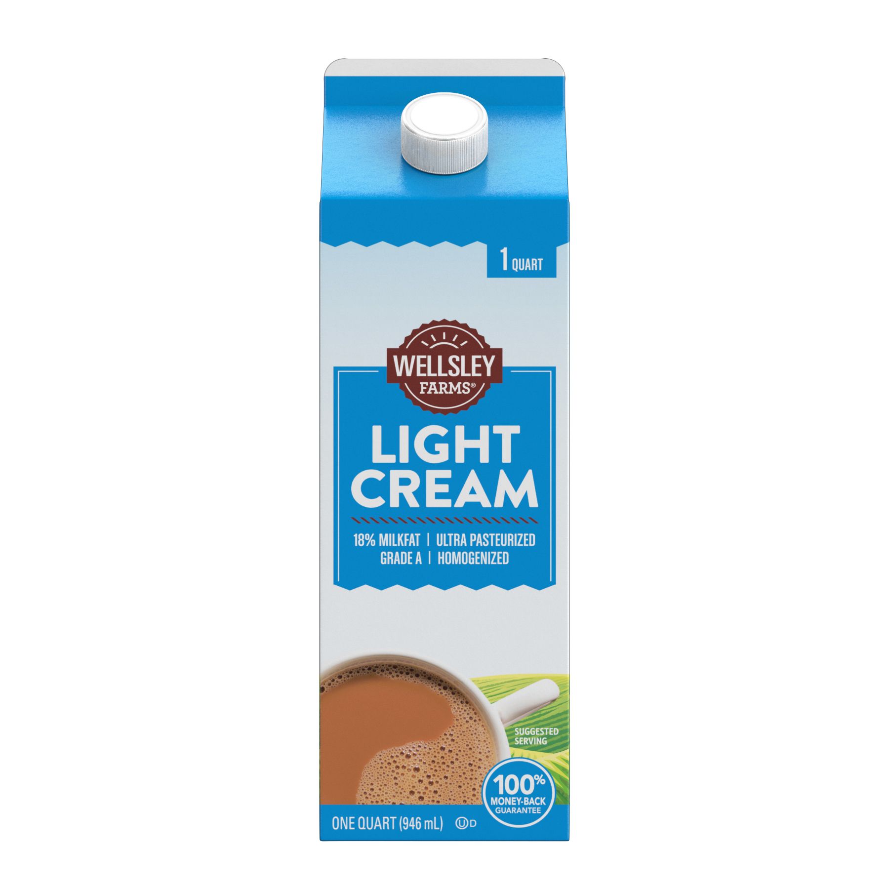 Wellsley Farms Light Cream, 32 oz.