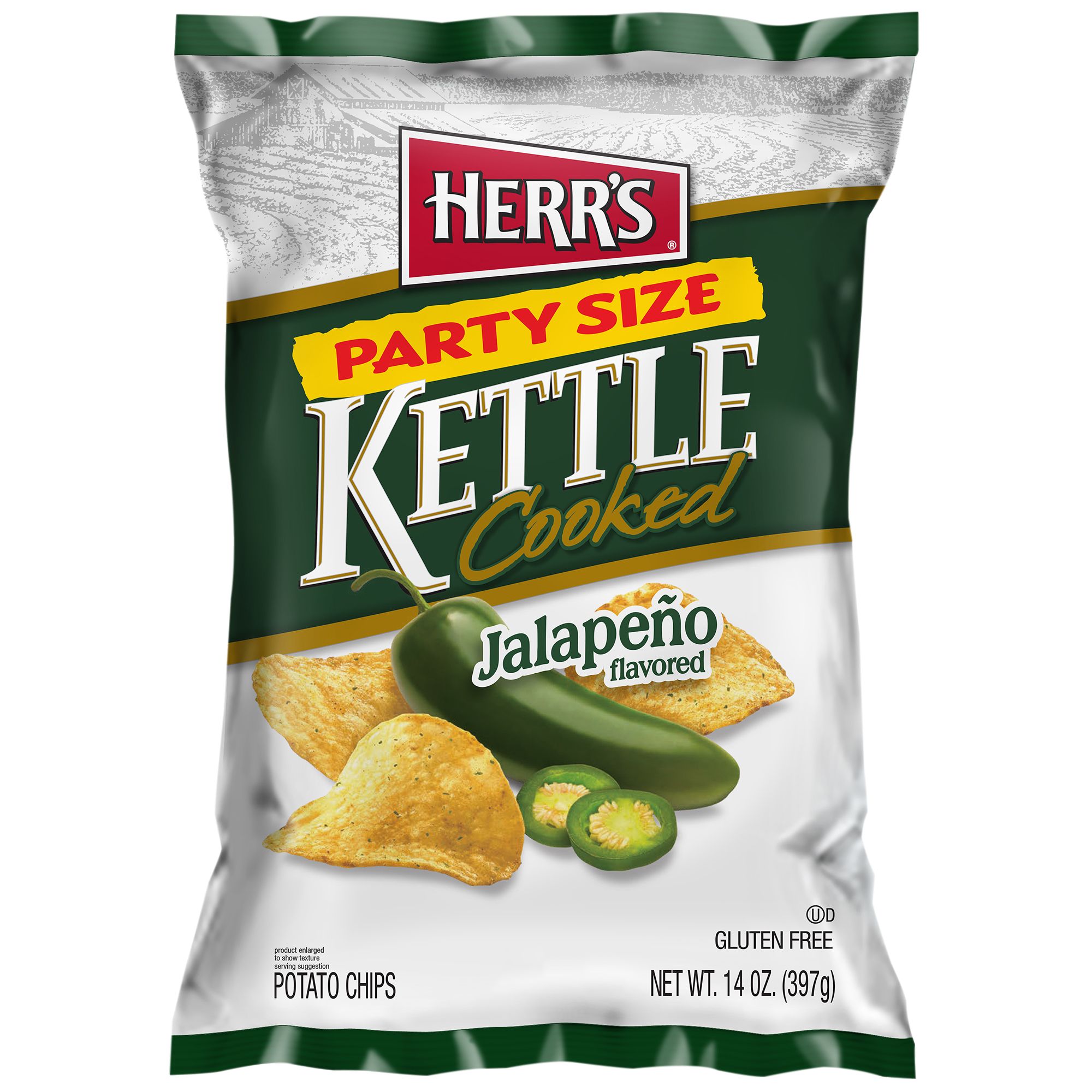 Herr's Jalapeno Kettle Chips, 14 oz.