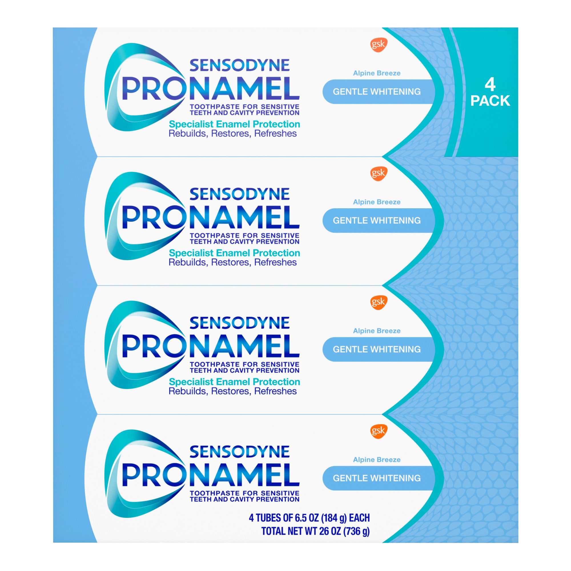 Sensodyne Pronamel Gentle Whitening Fluoride Toothpaste, 4 ct. | BJ's ...