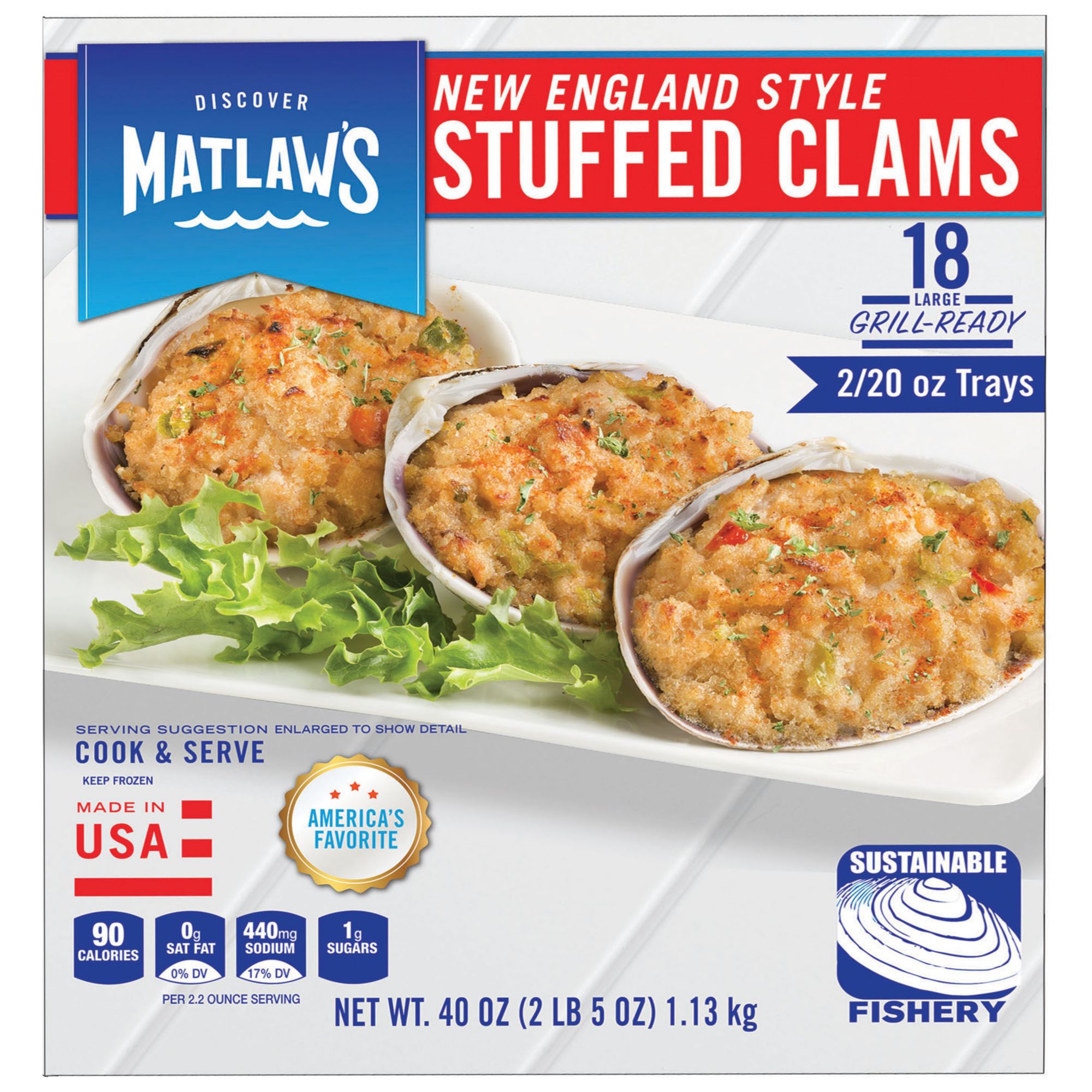 Matlaws Stuffed Clams, New England Style