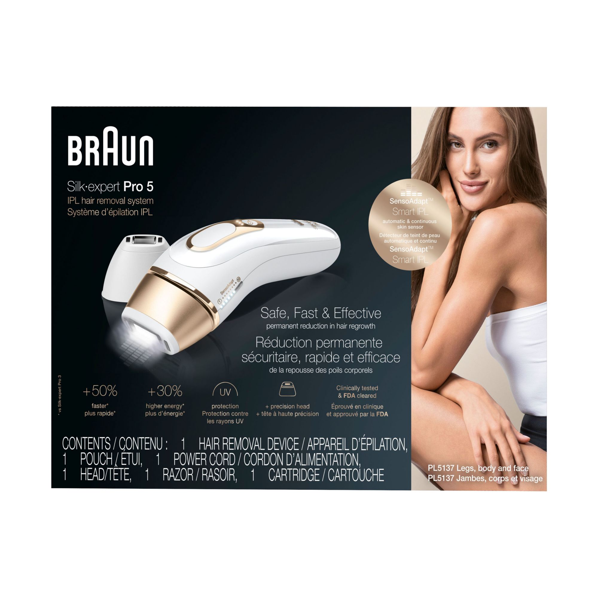 Buy Braun Silk-Expert Pro 5 IPL Hair Removal Device White/Gold PL5137  Online Only Online at Chemist Warehouse®