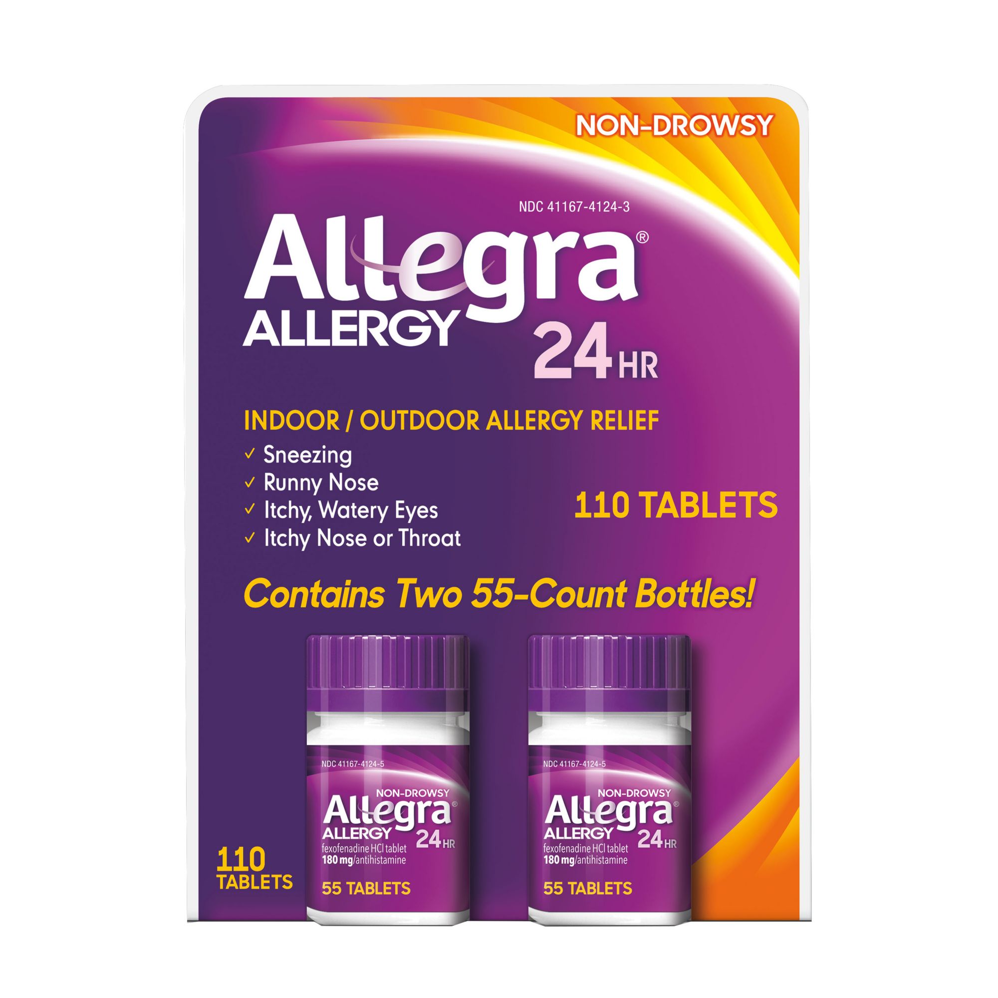 Allegra Allergy Non-Drowsy Tablets, 110 ct.