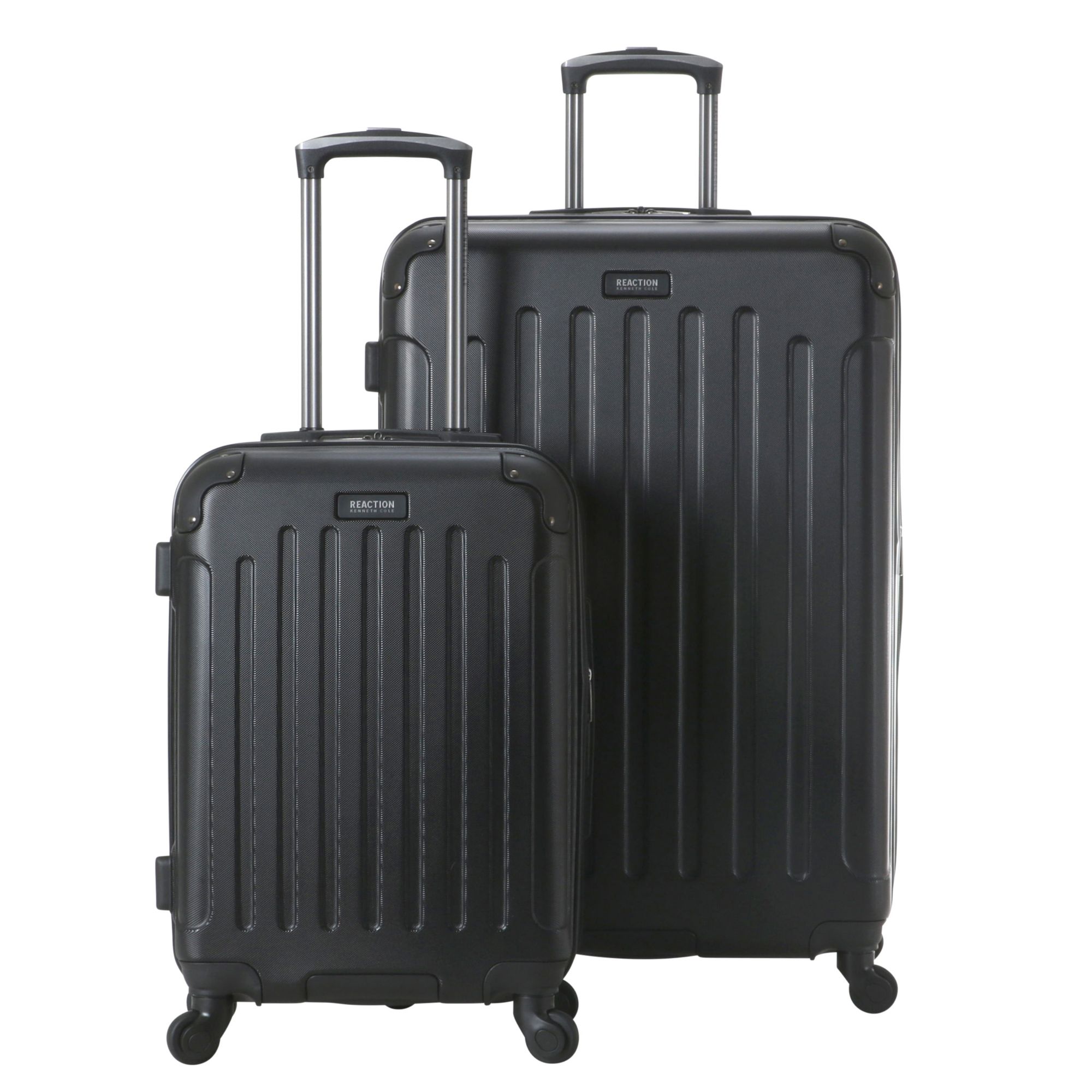Kenneth Cole Reaction 20&quot; and 28&quot; ABS Expandable 4-Wheel Two Piece Luggage Set, Black