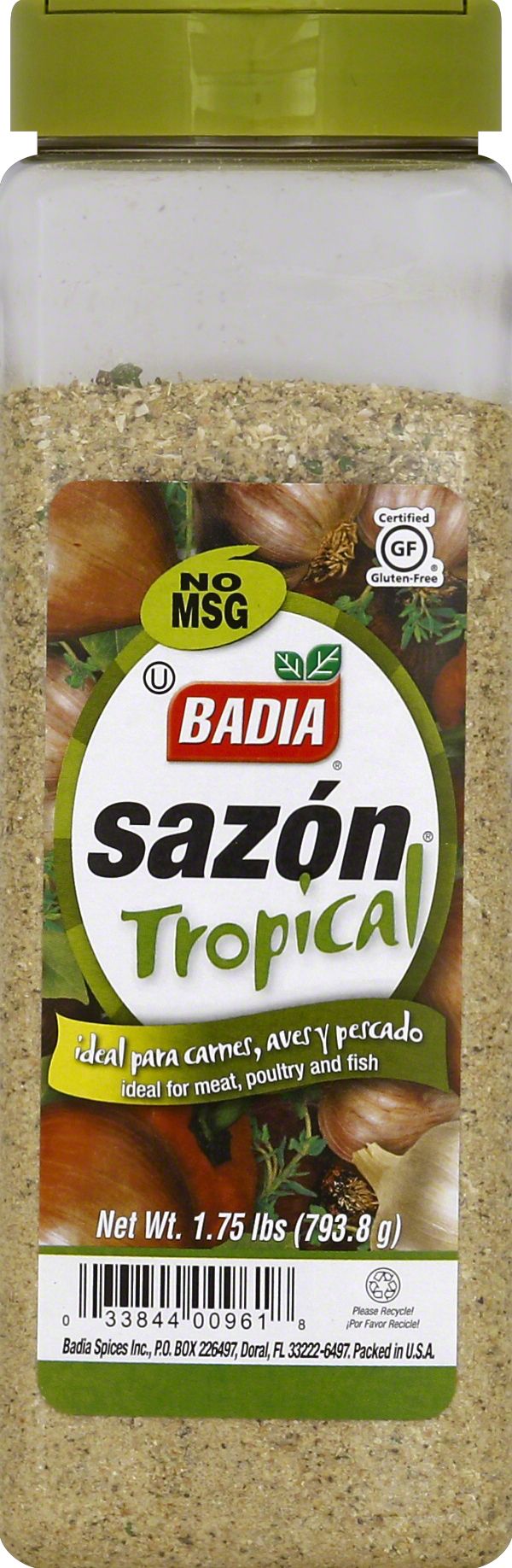 Badia Sazon Tropical Seasoning, 28 oz.