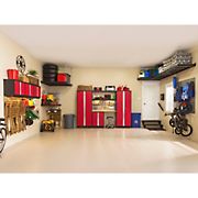 NewAge Products Bold Series 9 Piece Garage Cabinet Set - Red