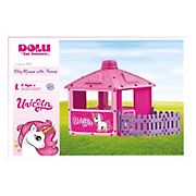 Dolu Toys Unicorn Play House with Fenced Garden - Pink