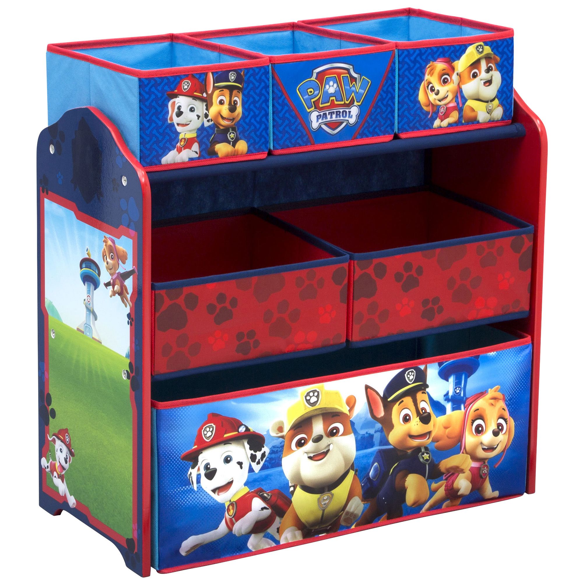 Delta Children PAW Patrol 6-Bin Design & Store Toy Organizer