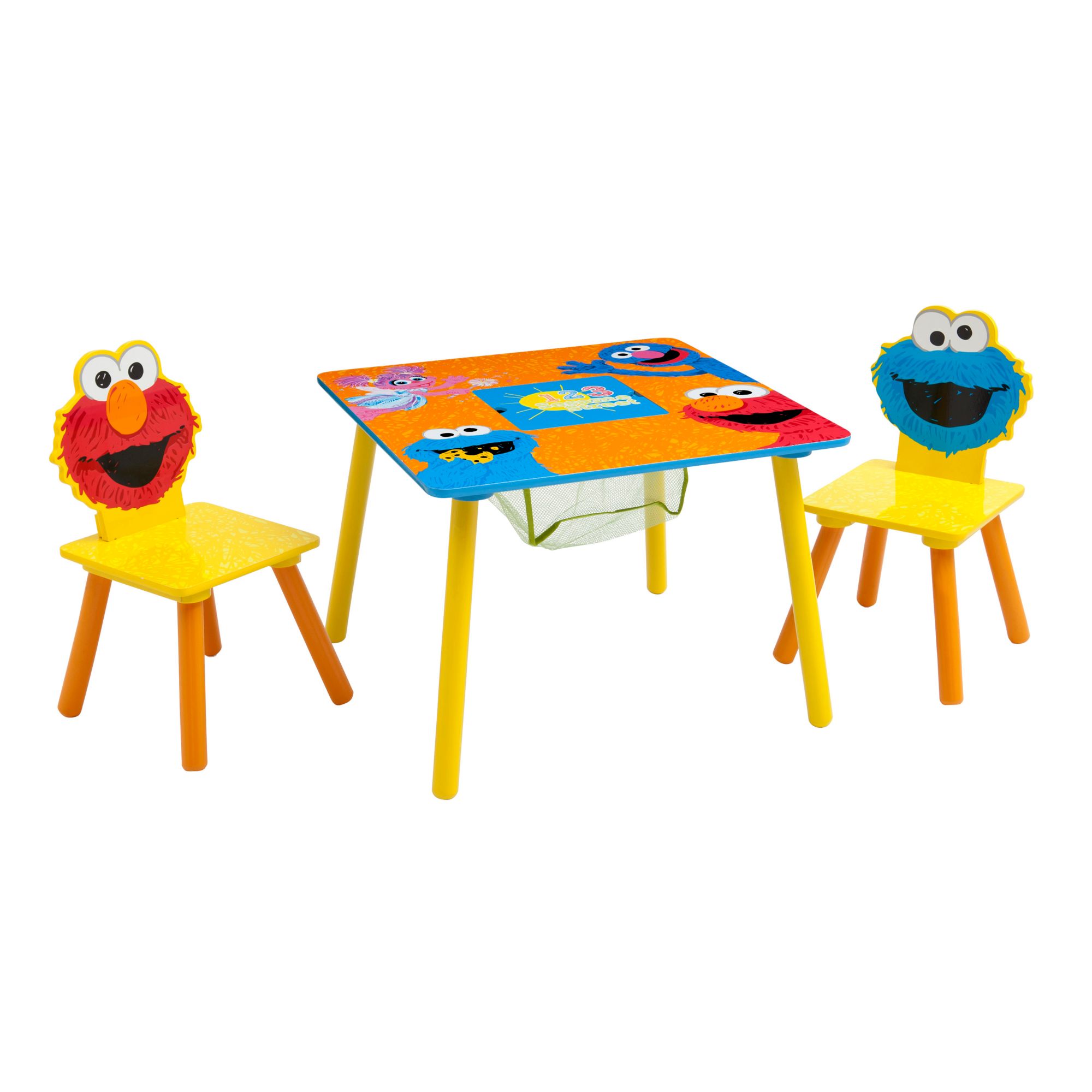 Delta Children Sesame Street Table and Chair Set with Storage