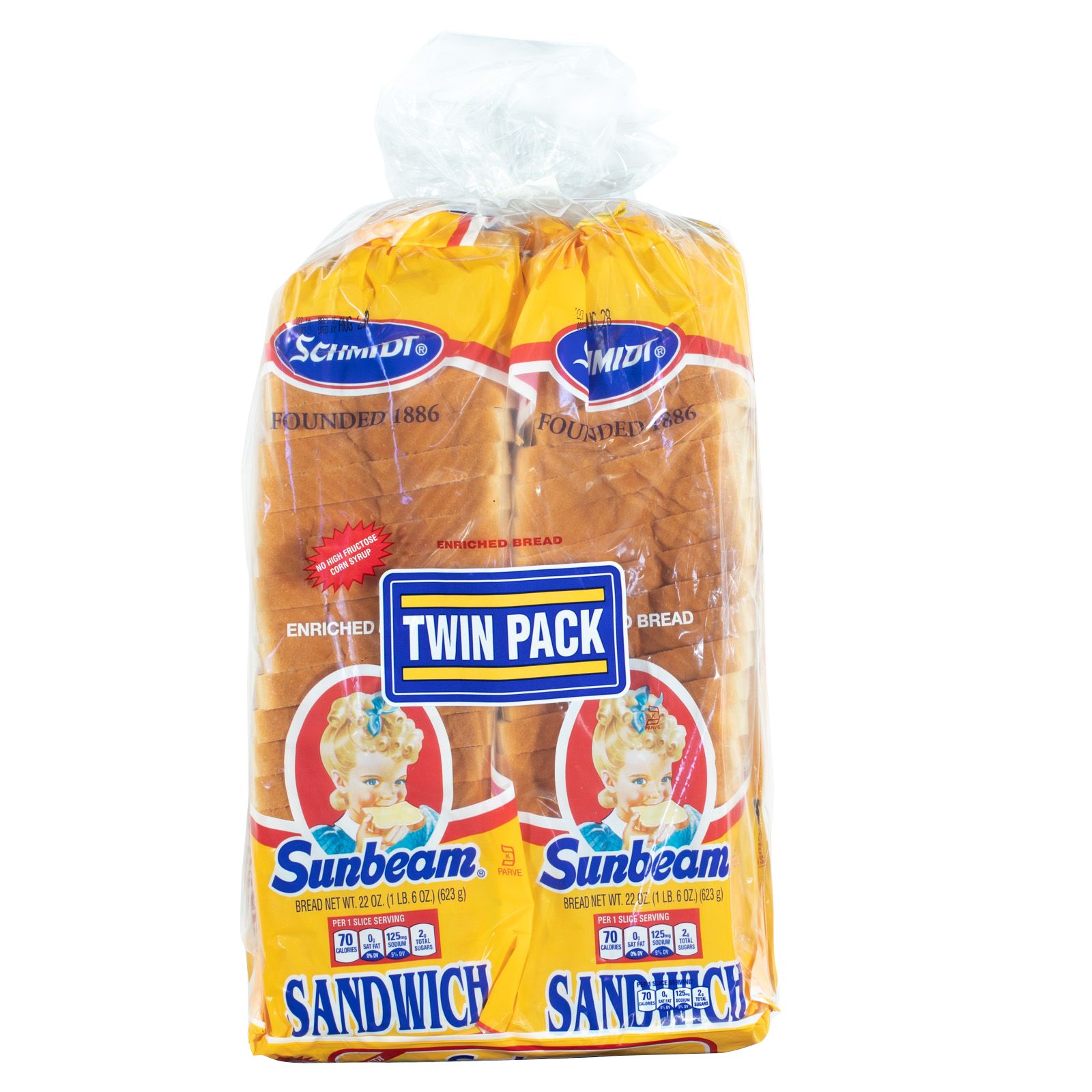 Sunbeam White Sandwich Bread, 2 pk./20 oz.