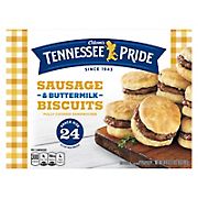 Odum's Tennessee Pride Sausage and Buttermilk Biscuits Breakfast Sandwiches, 24 ct.