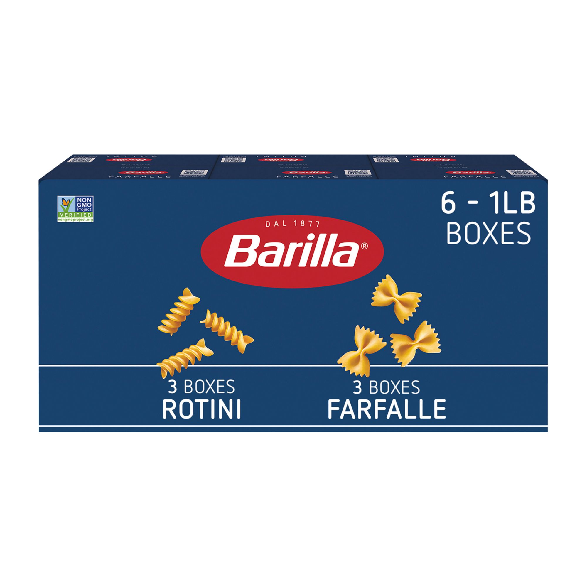 Barilla Rotini and Farfalle Pasta, 6 pk./16 oz.