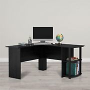 Ameriwood Home Dakota Computer Desk with Bookshelves - Black