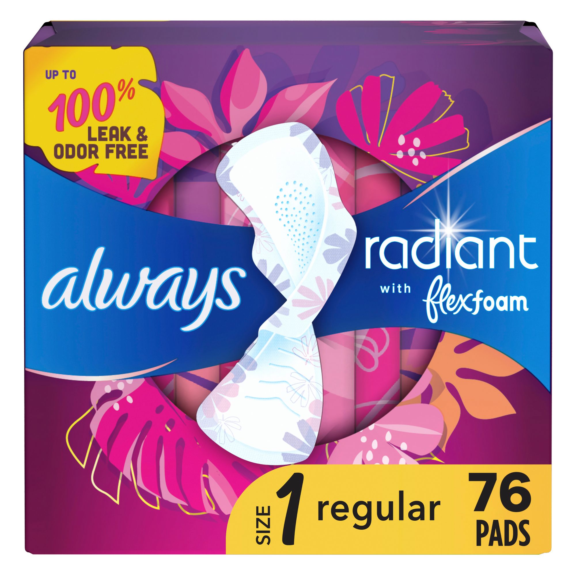 Always Ultra Thin Size 4 Overnight Pads, 80 ct.