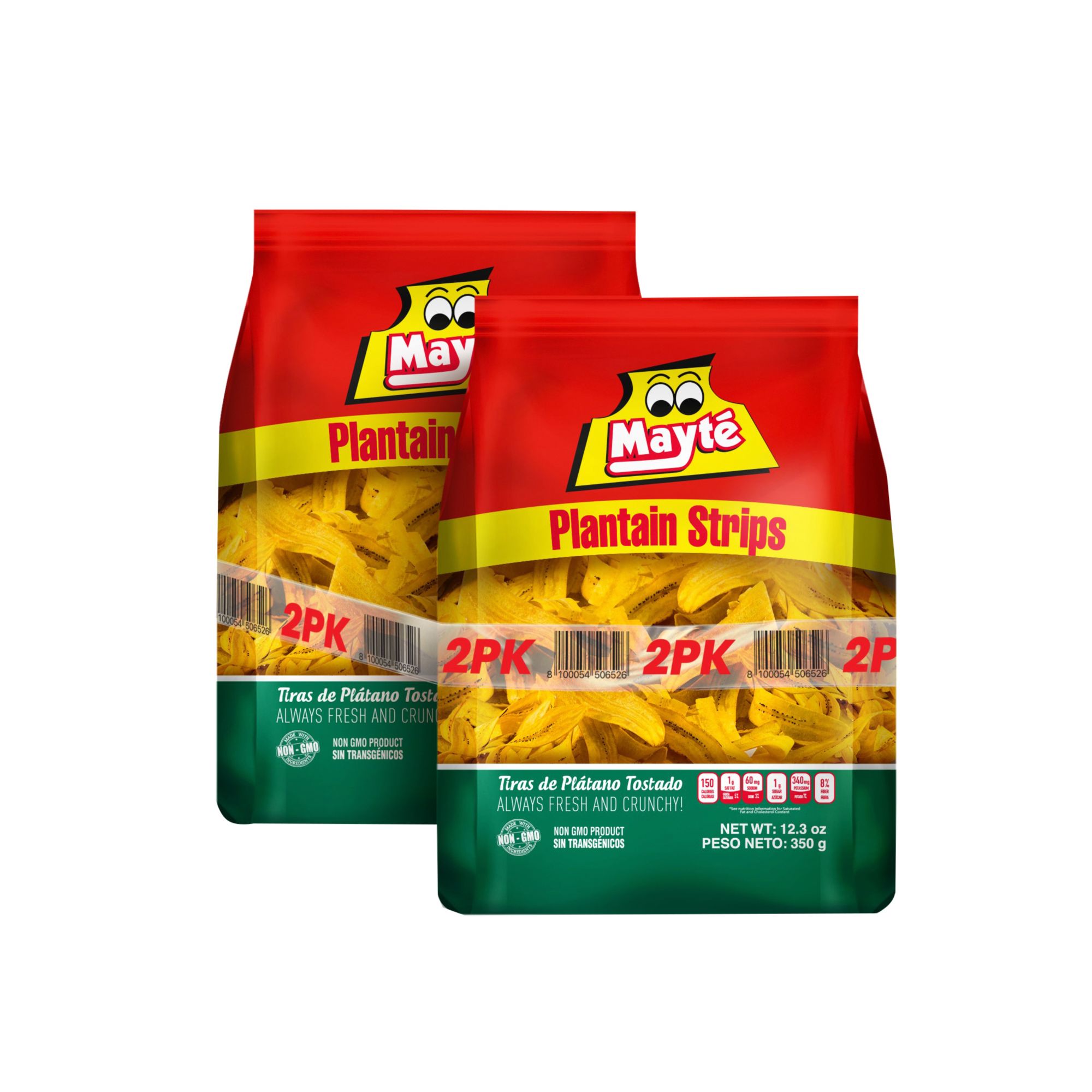 Mayte Plantain Strips Snacks, 2 pk./12 oz.