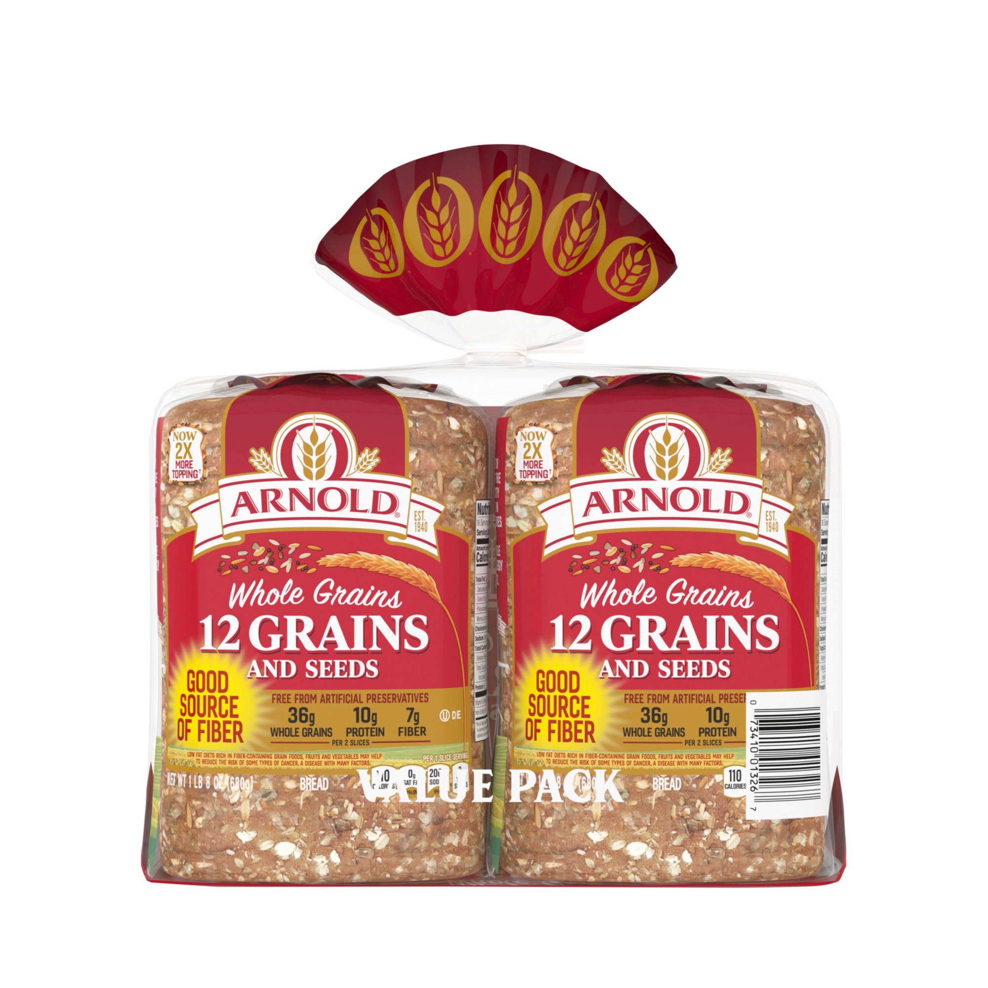 Arnold 12 Grain Bread, 2 pk.