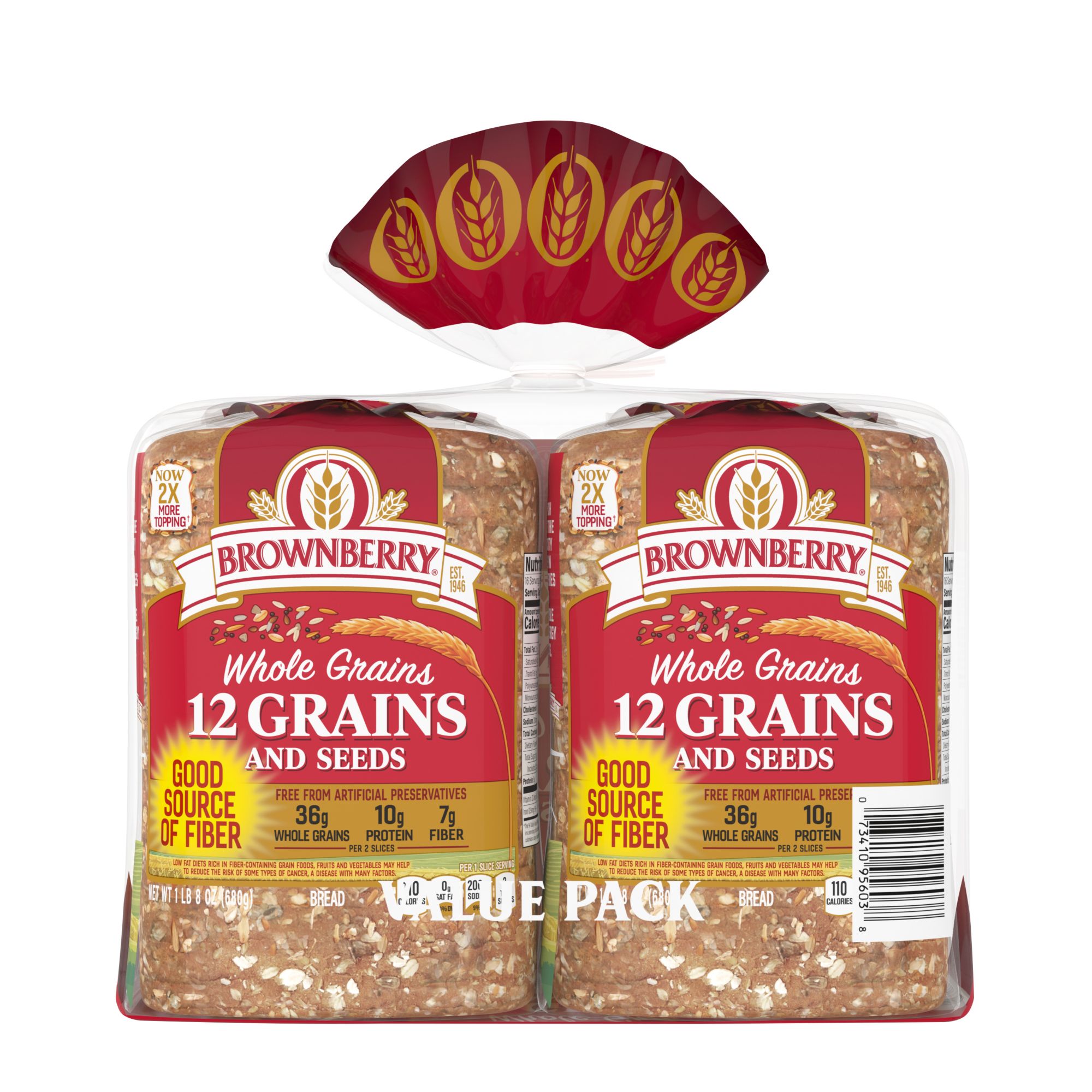 Brownberry 12 Grain Bread, 2 pk.