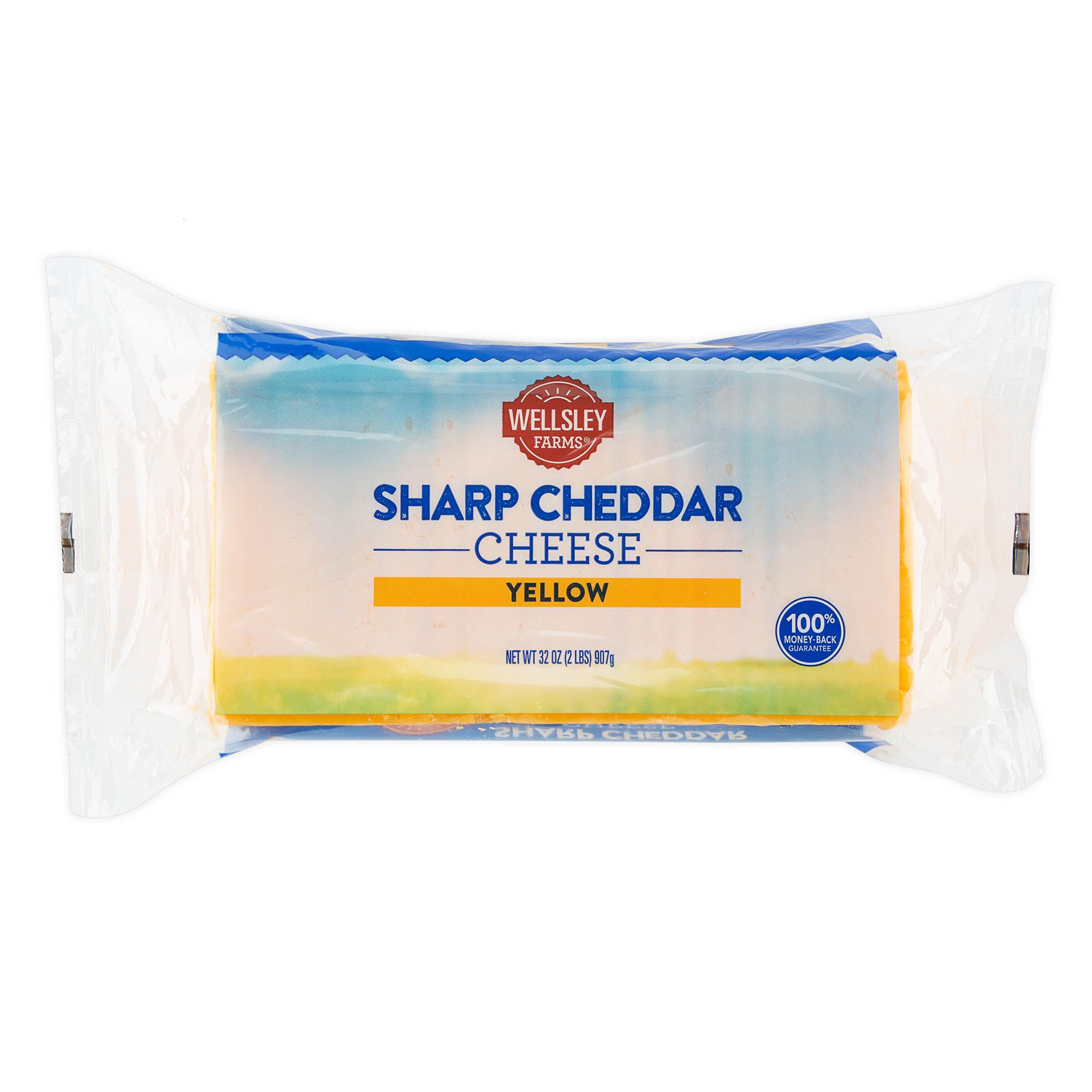 Wellsley Farms Block Sharp Yellow Cheddar Cheese, 32 oz.