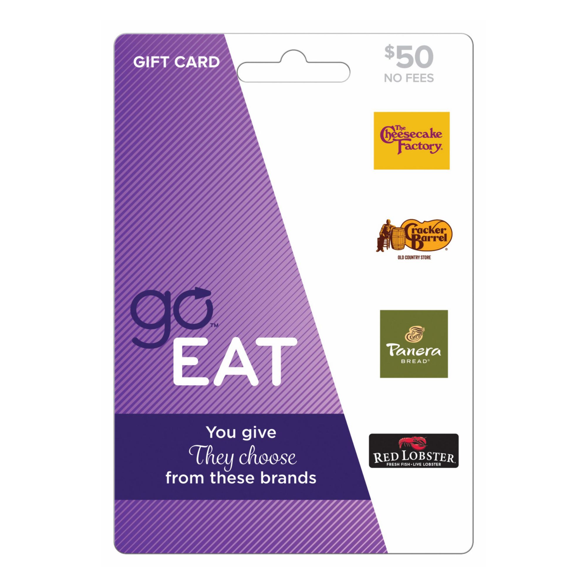 Go Cards $50 GO Eat Gift Card, 5.5" x 3.75" x 0.01"