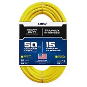 USW 12/3 50 Ft. Yellow Lighted Extension Cord