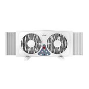 Polar-Aire 9&quot; Digital Twin Window Fan with Reversible Airflow Blades and Remote Control