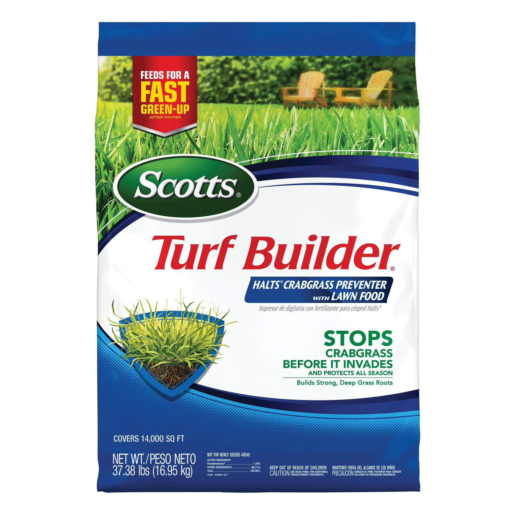 Scotts Turf Builder Halts Crabgrass Preventer with Lawn Food 14M