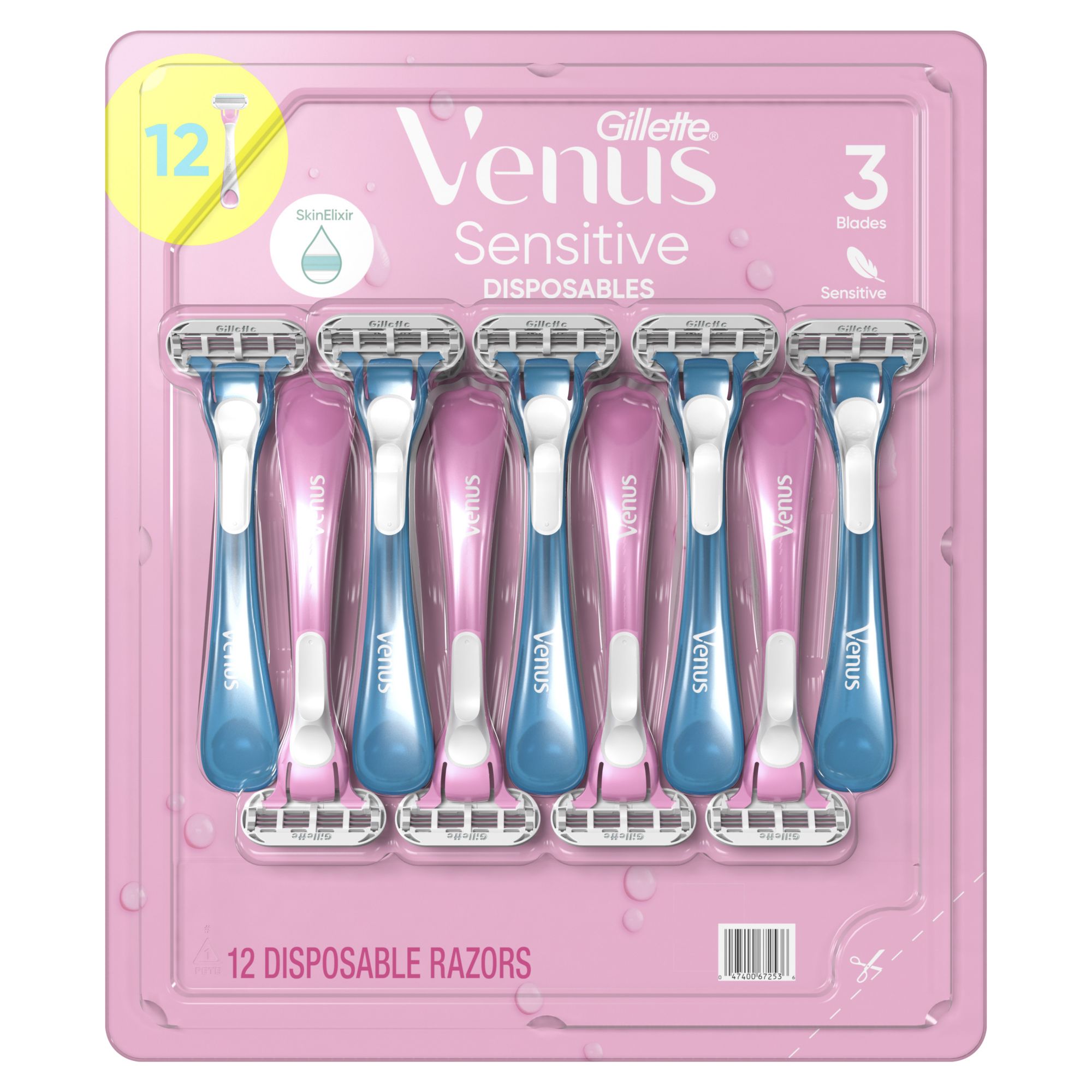 Gillette Venus Sensitive Plus Women's Disposable Razors, 12 ct.