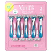 Gillette Venus Sensitive Women's Disposable Razors, 12 ct.