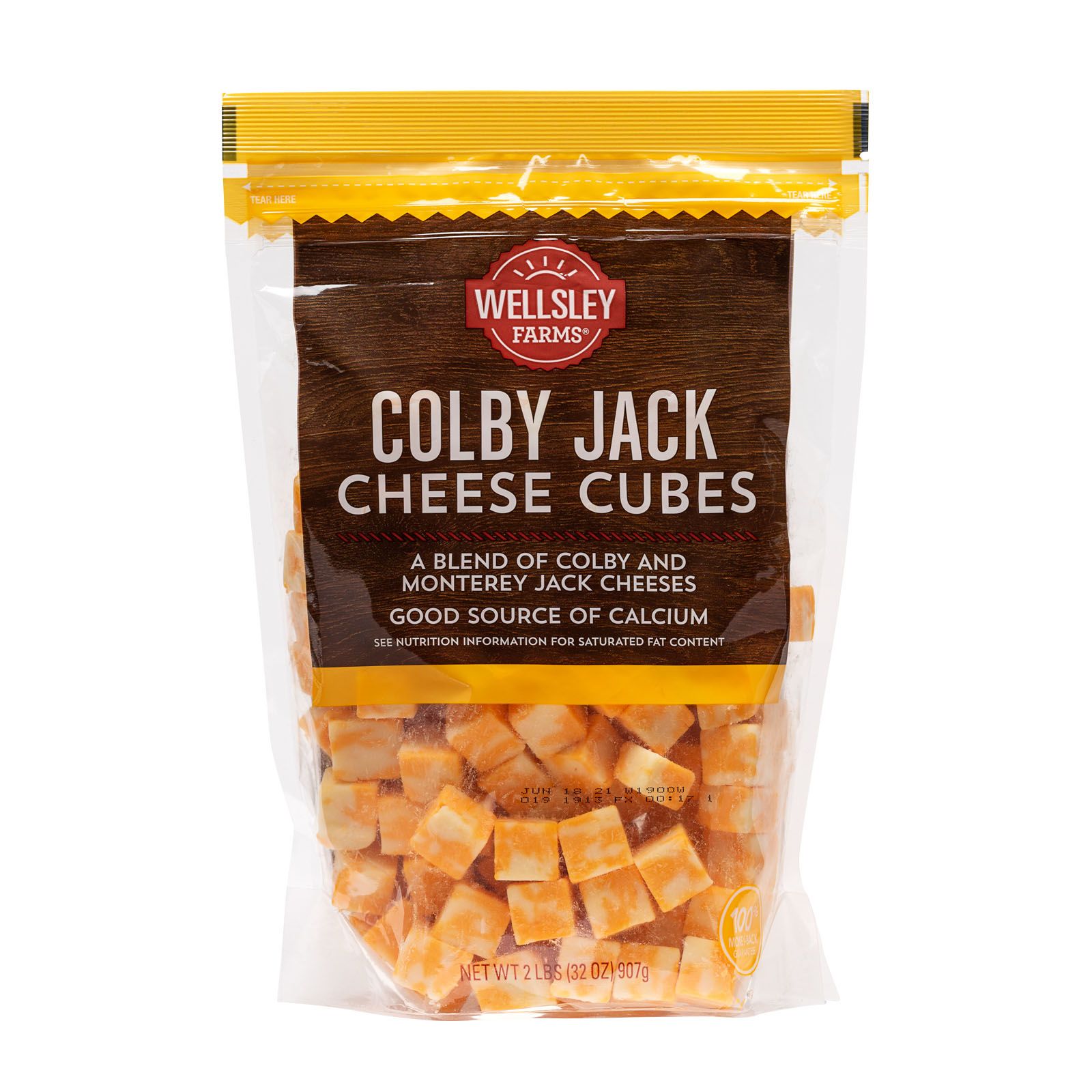 Wellsley Farms Colby Jack Cheese Cubes, 2 lbs.