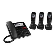 Panasonic DECT 6.0 4-Handset Cord/Cordless Phone with Call Block and Answering System