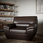 Northridge Home Top Grain Leather Chair - Maddox Brown