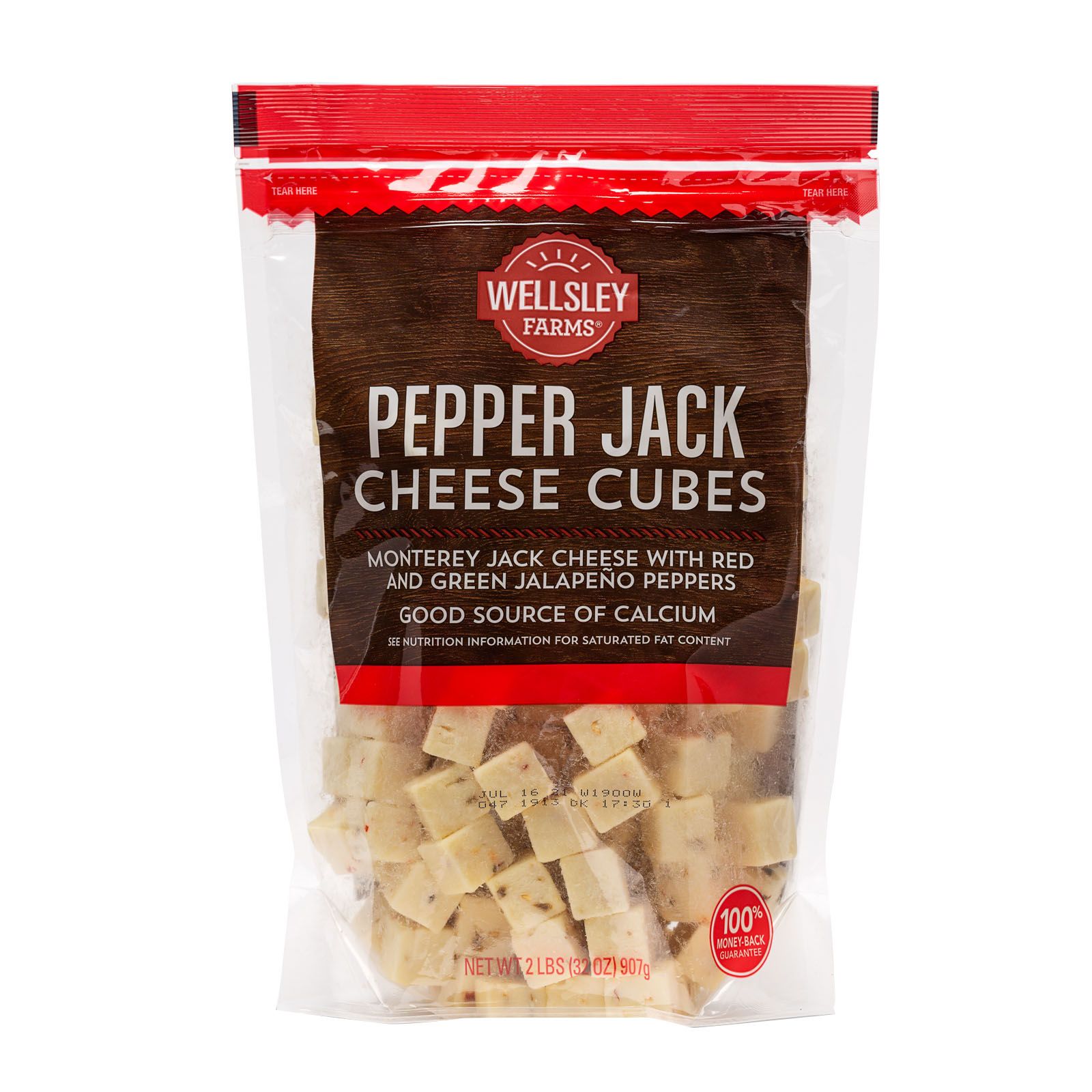 Wellsley Farms Pepper Jack Cheese Cubes, 2 lbs.