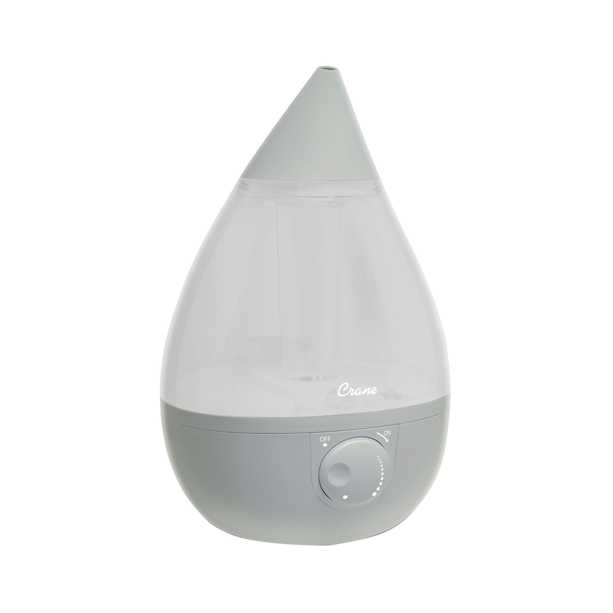 Crane 1-Gal. Drop Ultrasonic Cool Mist Humidifier - Gray