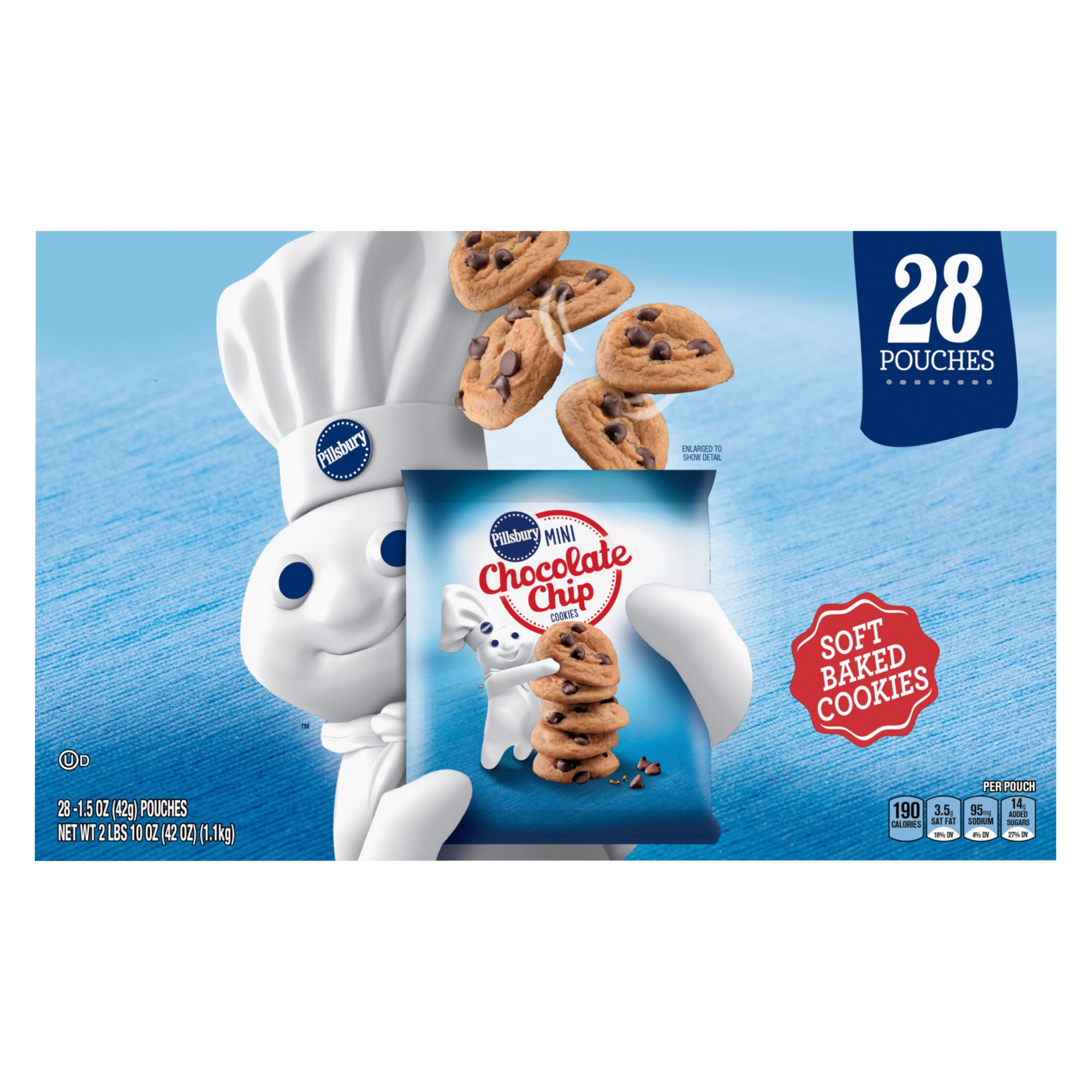 Pillsbury Soft Baked Mini Chocolate Chip Cookies, 28 ct.