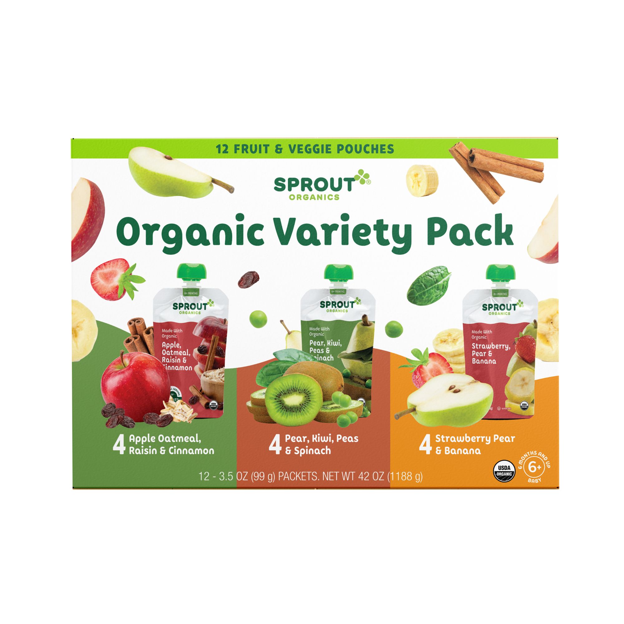 Sprout Baby Food Variety Pack, 12 ct.