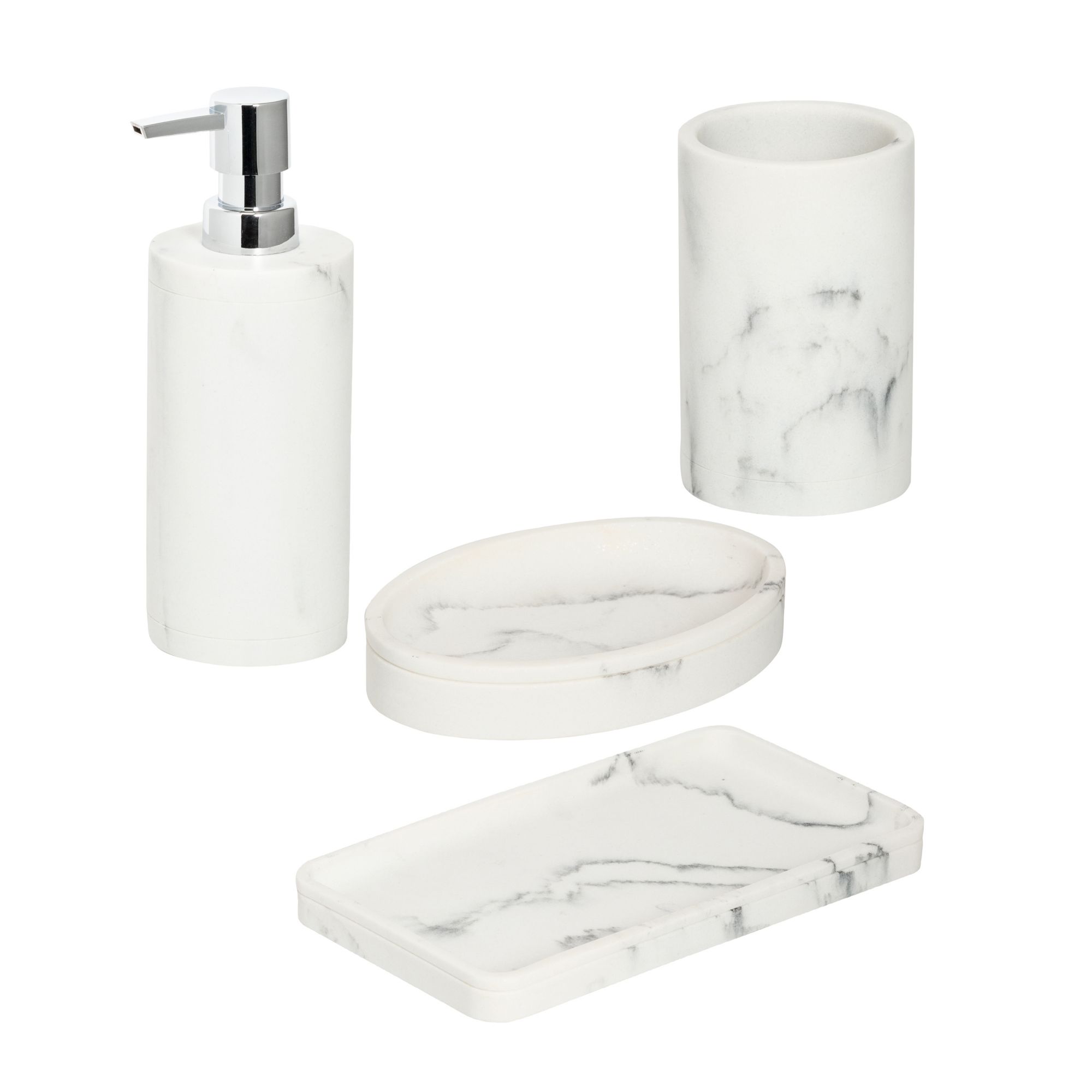 Honey-Can-Do 4-Pc. Bath Accessory Set - Marble