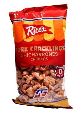 Rico's Pork Cracklins Chicharrones Criollos, 6 oz.
