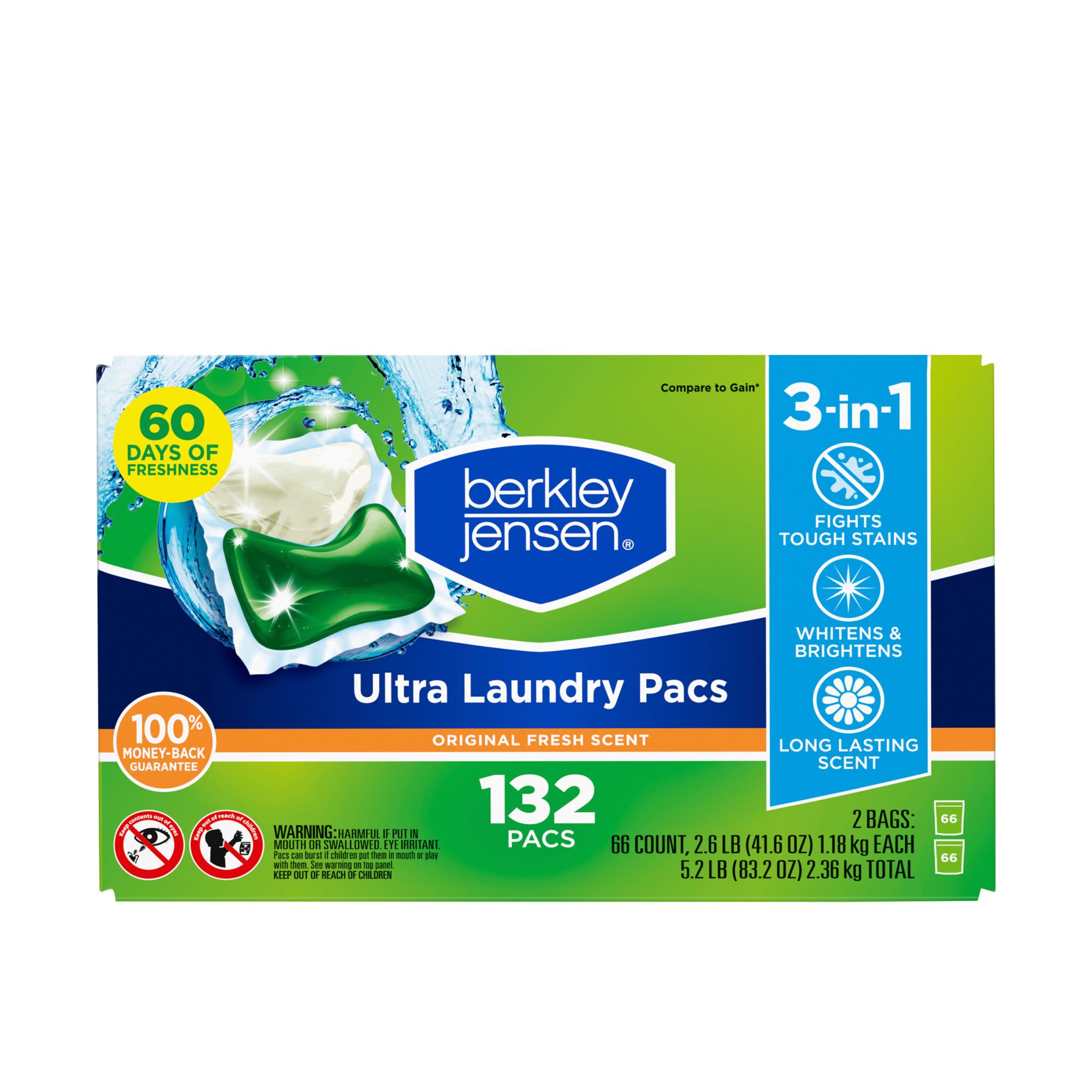 Berkley Jensen Scented Original Laundry Pacs, 132 ct.