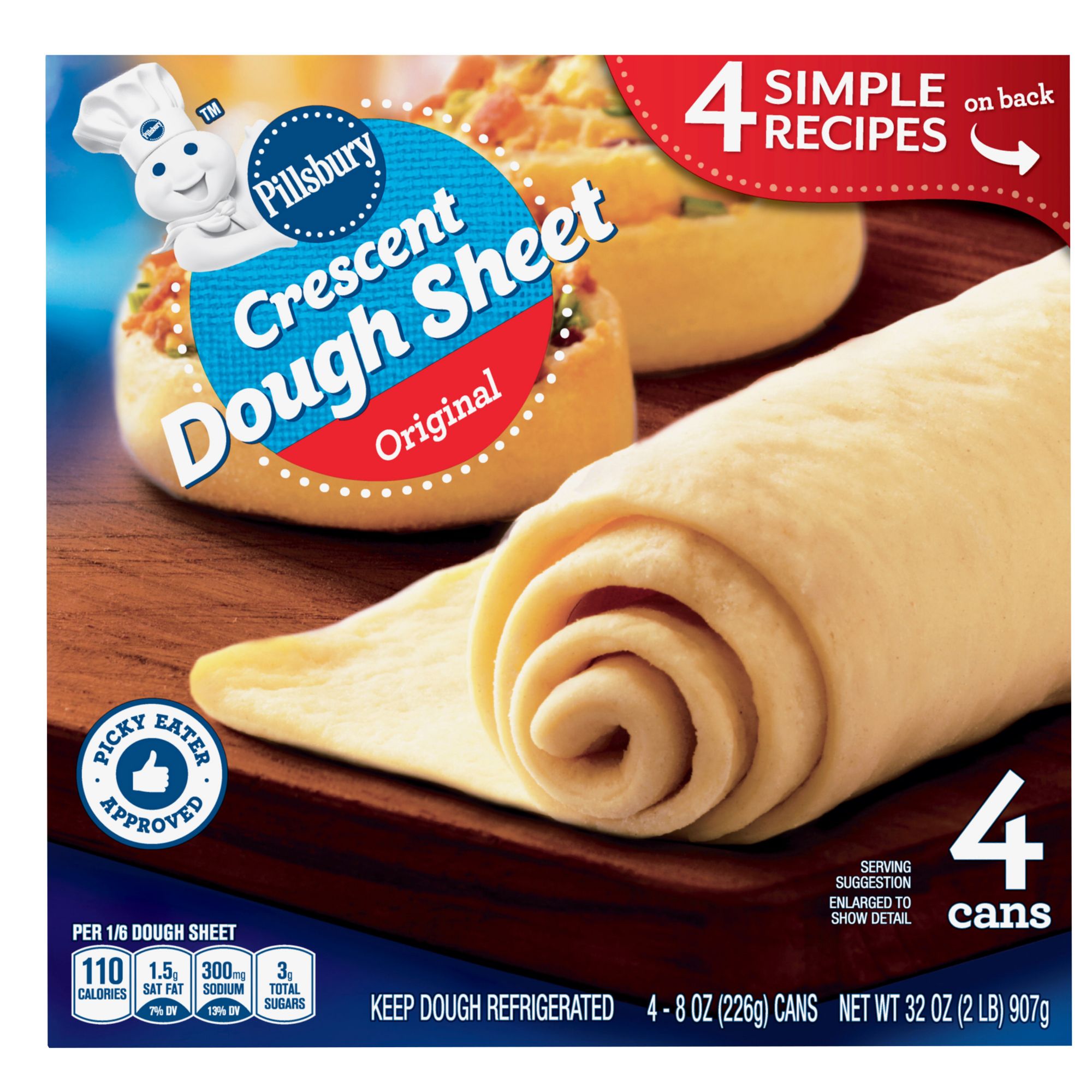 Pillsbury Original Crescent Dough Sheet, 4 ct.